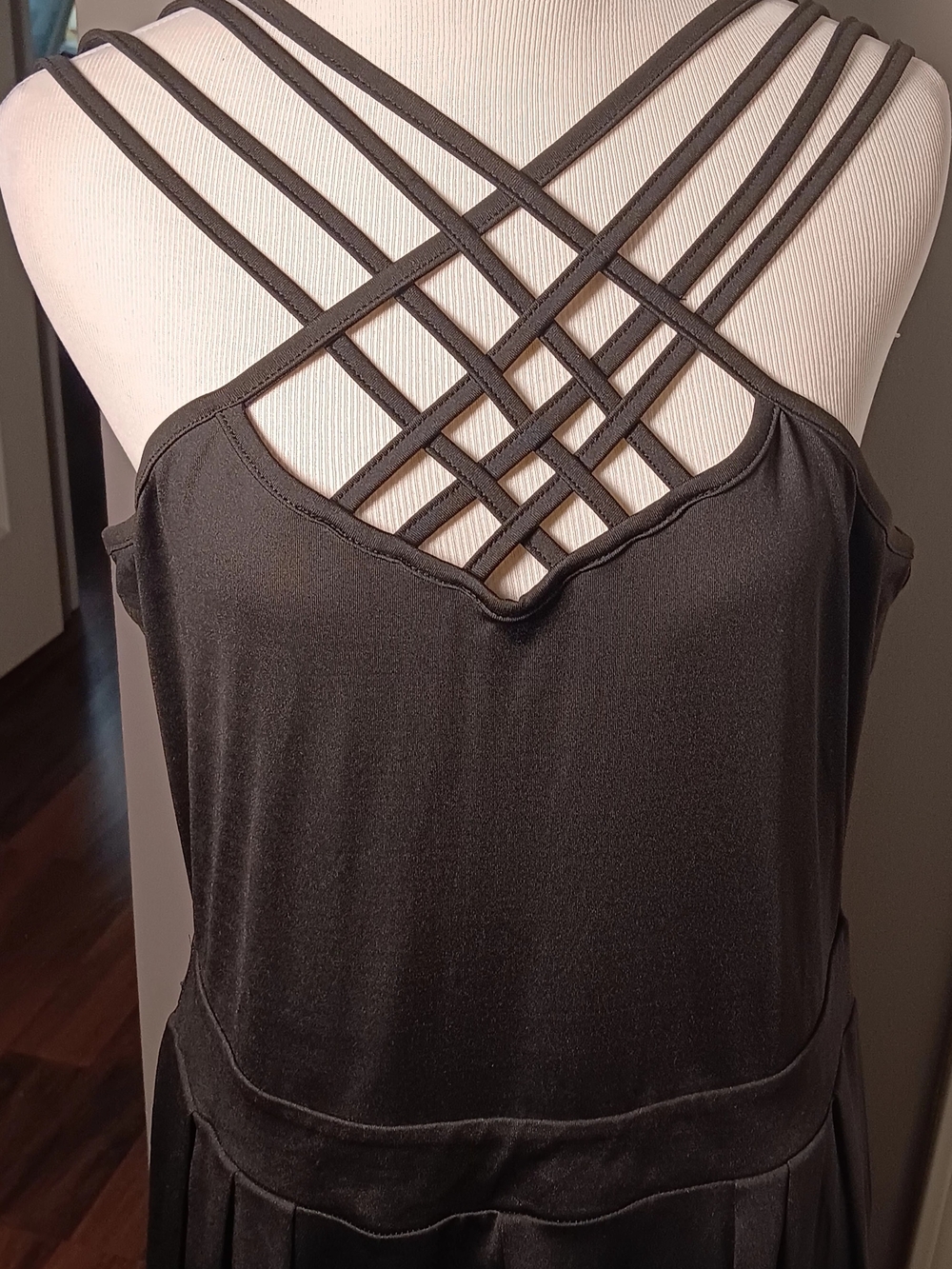 Strappy Black Crisscross Tank Jumpsuit
